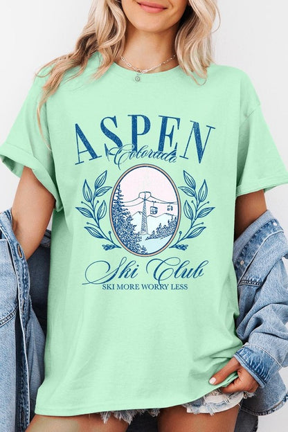 Aspen Ski Club Graphic Plus Heavy Cotton Tee