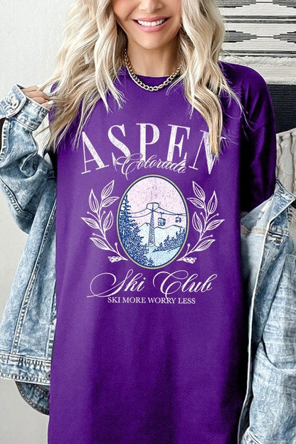 Aspen Ski Club Graphic Plus Heavy Cotton Tee