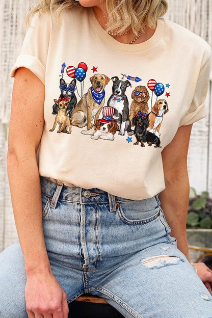 4th of July dogs Graphic Tee