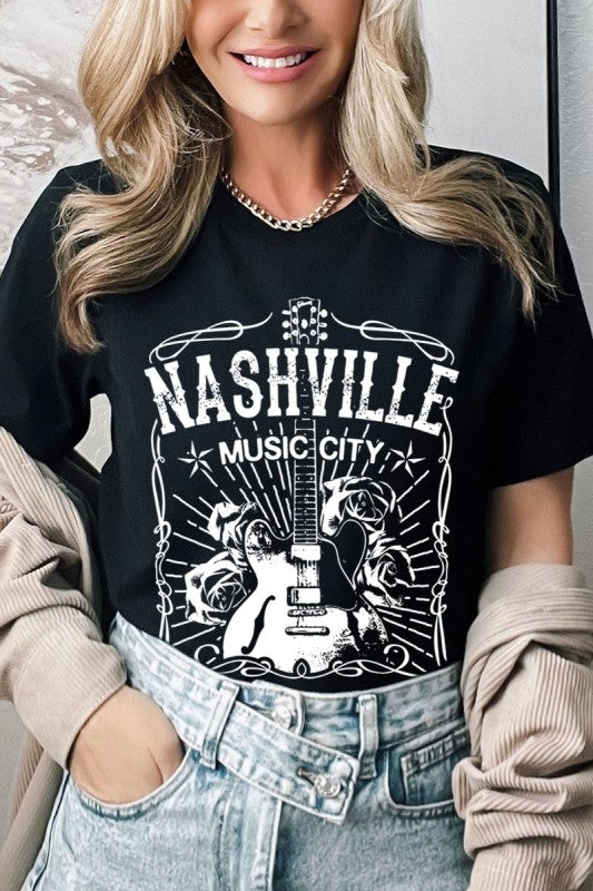 Nashville Music City Graphic Tee