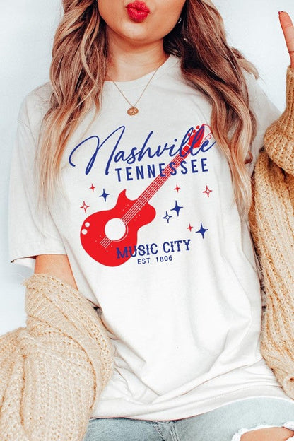 Nashville Tennessee Guitar Graphic Tee