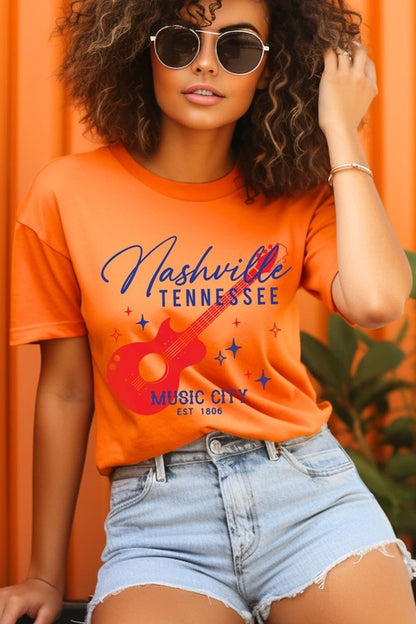 Nashville Tennessee Guitar Graphic Tee