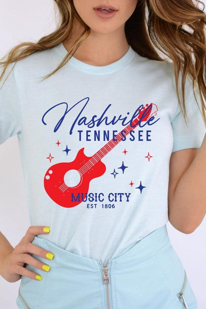 Nashville Tennessee Guitar Graphic Tee