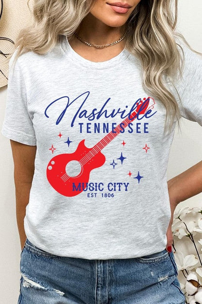 Nashville Tennessee Guitar Graphic Tee