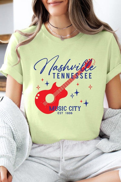 Nashville Tennessee Guitar Graphic Tee