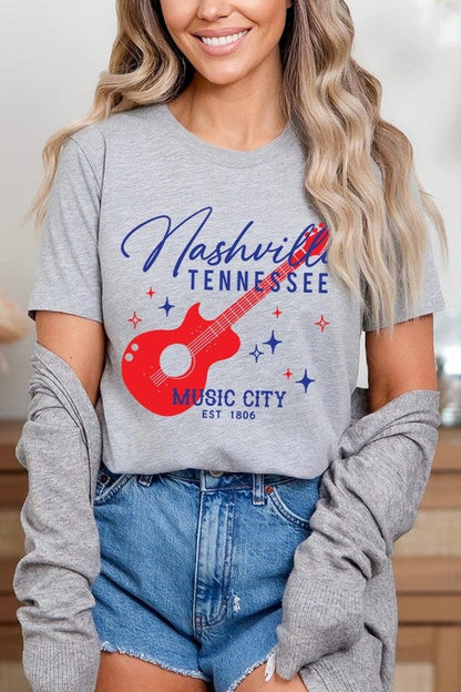 Nashville Tennessee Guitar Graphic Tee