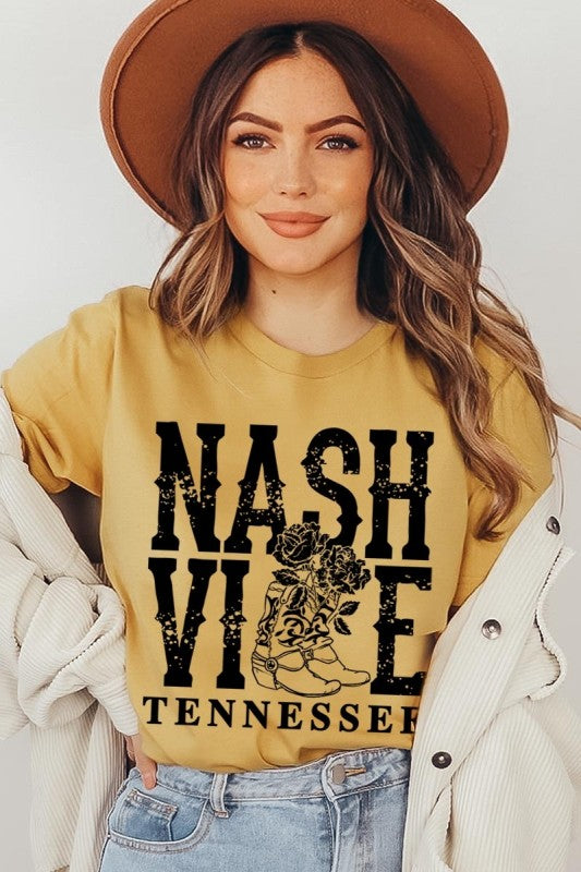 Nashville Cowgirl Boots Graphic Tee
