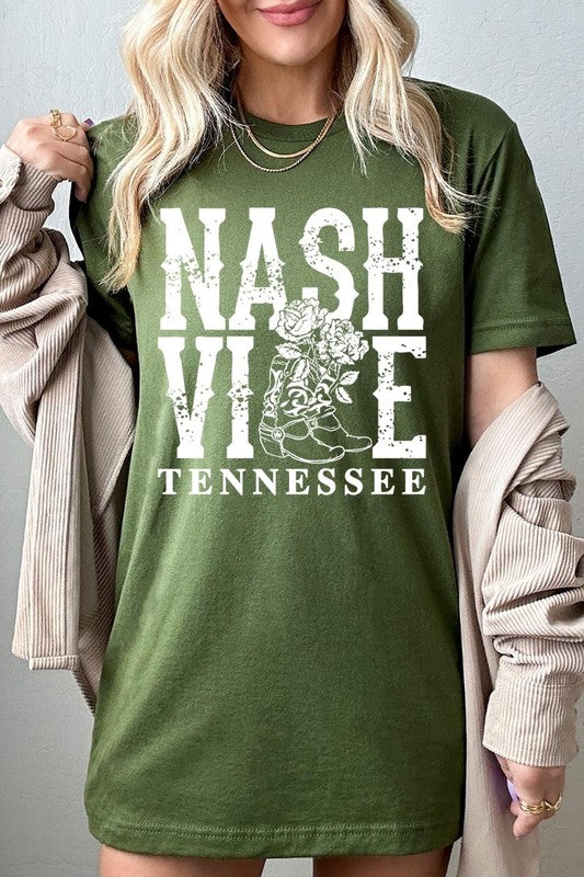 Nashville Cowgirl Boots Graphic Tee
