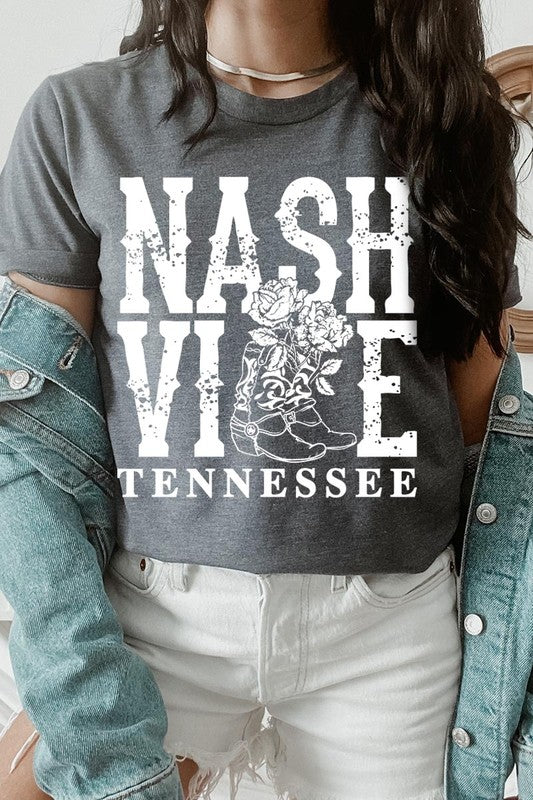 Nashville Cowgirl Boots Graphic Tee