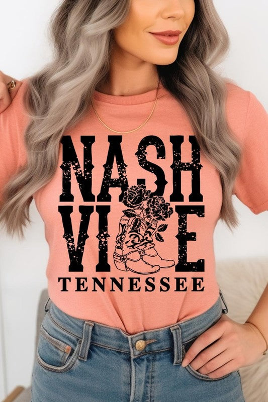 Nashville Cowgirl Boots Graphic Tee