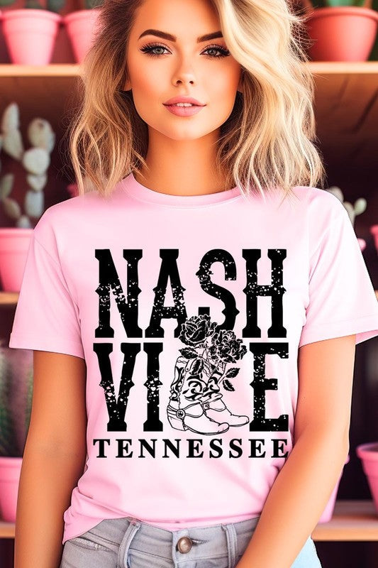 Nashville Cowgirl Boots Graphic Tee