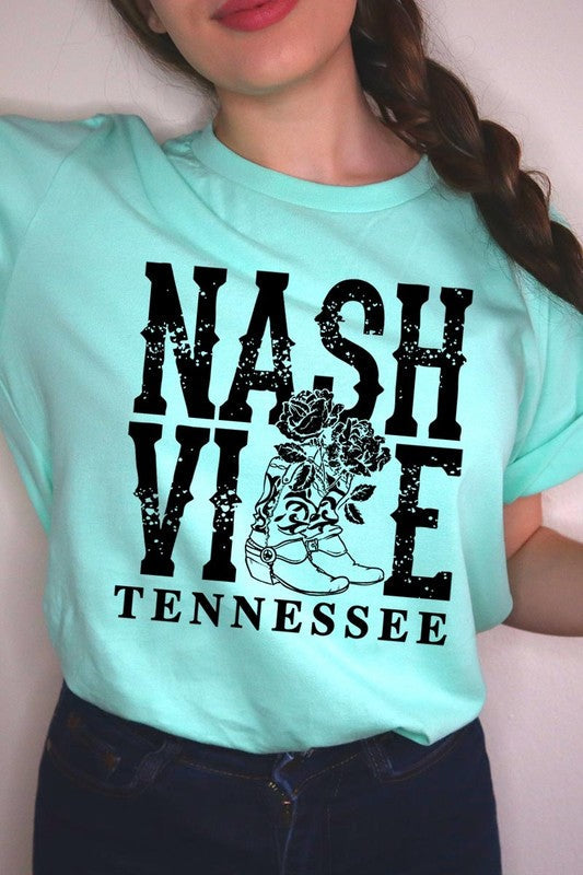 Nashville Cowgirl Boots Graphic Tee