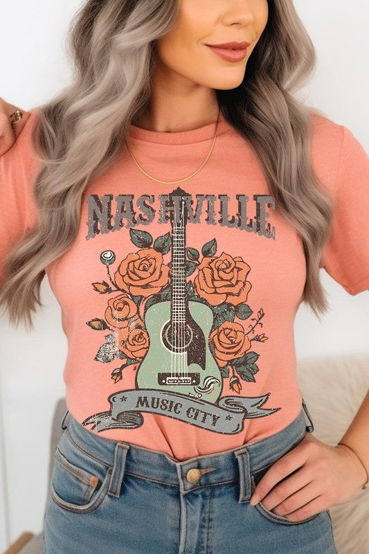 Nashville Music City Graphic Tee