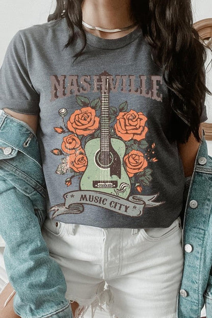 Nashville Music City Graphic Tee