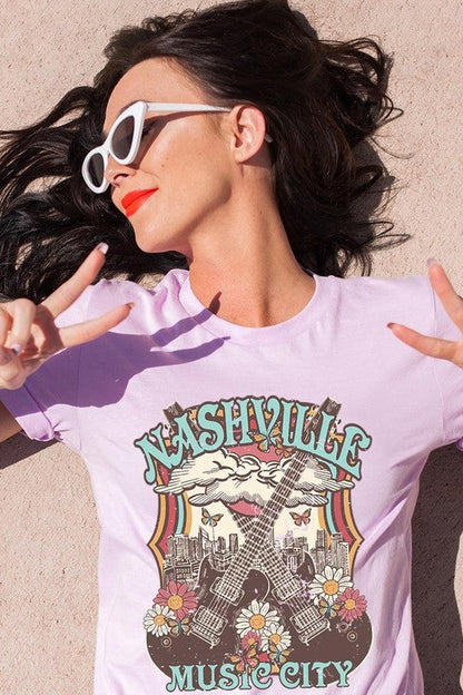 Nashville Music City Graphic Tee