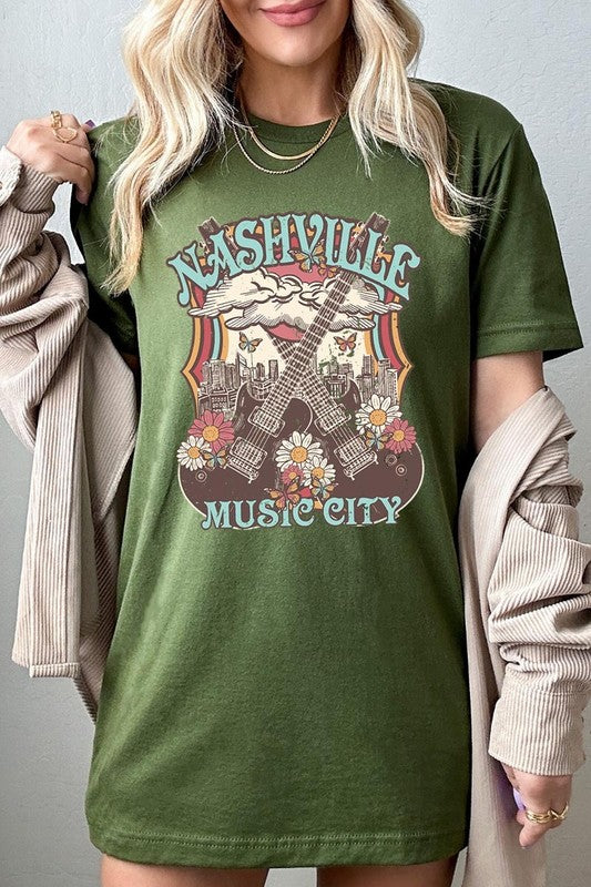Nashville Music City Graphic Tee