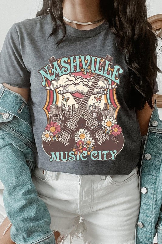 Nashville Music City Graphic Tee