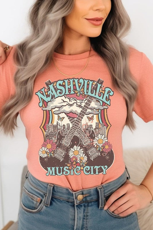 Nashville Music City Graphic Tee