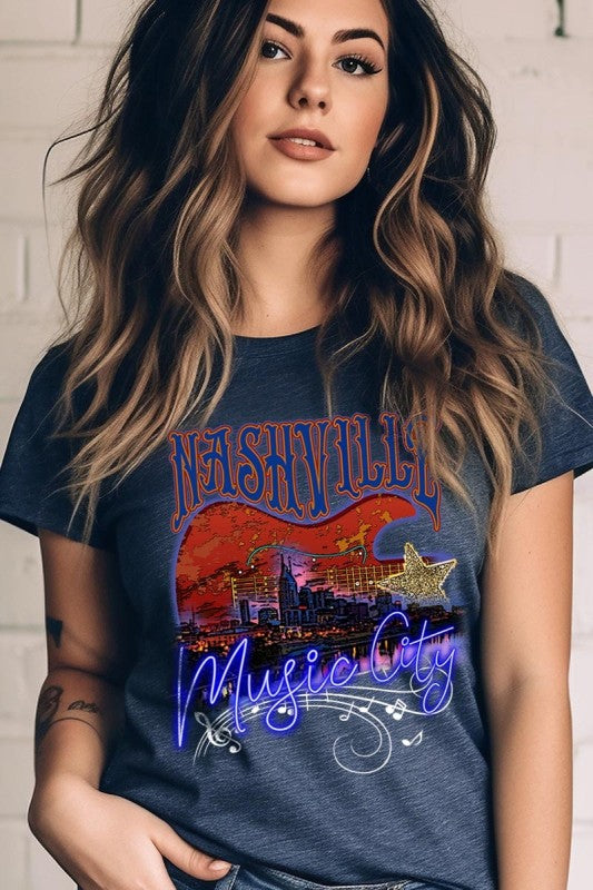 Nashville Music City Graphic Tee