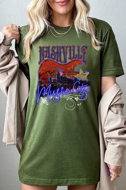 Nashville Music City Graphic Tee