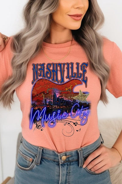 Nashville Music City Graphic Tee