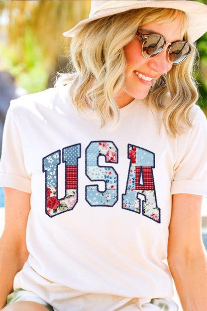 Vintage USA Patchwork Graphic Tee