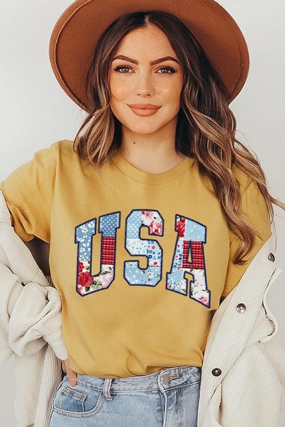 Vintage USA Patchwork Graphic Tee