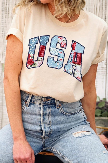 Vintage USA Patchwork Graphic Tee