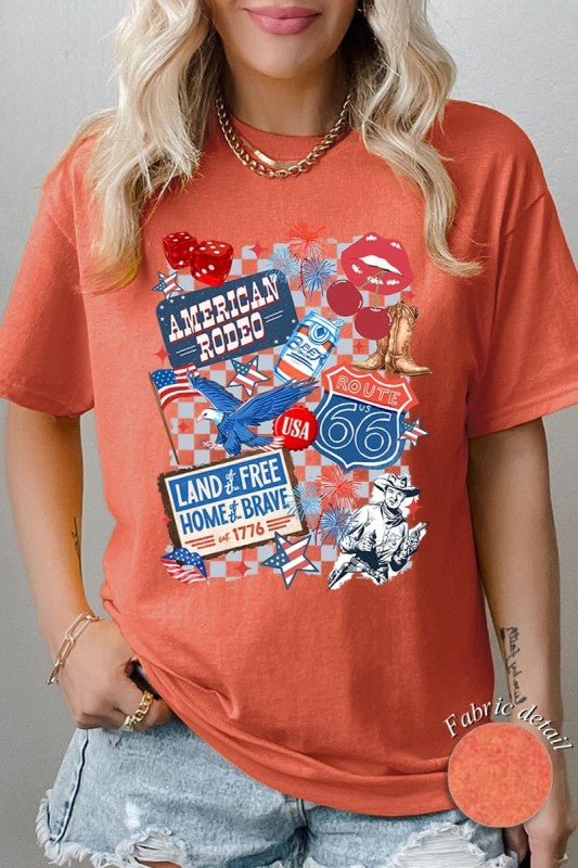 4th of July Collage Graphic Heavy Cotton Tee