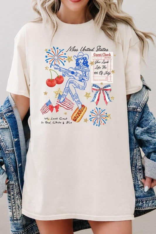 Western 4th Of July Graphic Heavy Cotton Tee