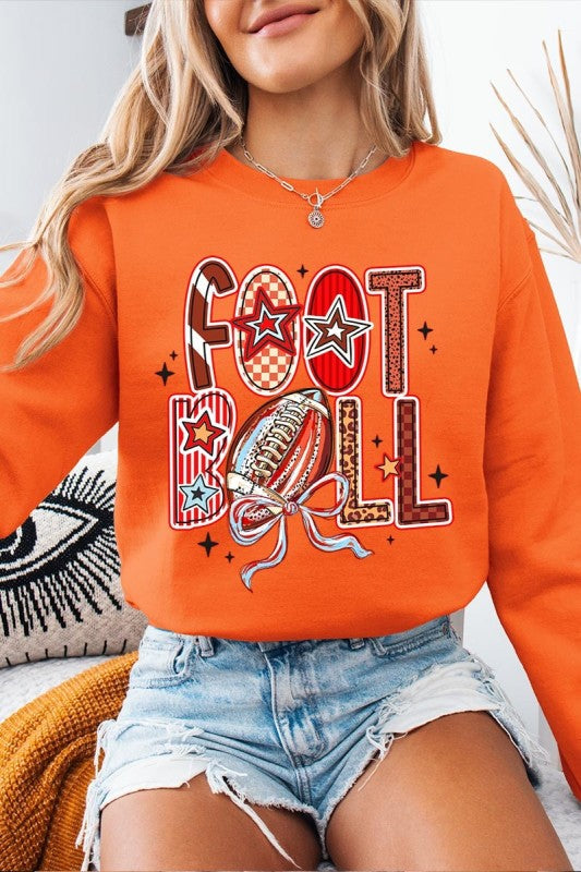 Brushstroke Football Graphic Sweatshirt