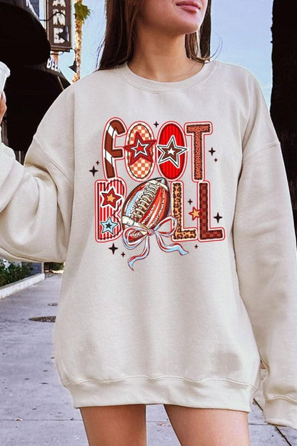 Brushstroke Football Graphic Sweatshirt