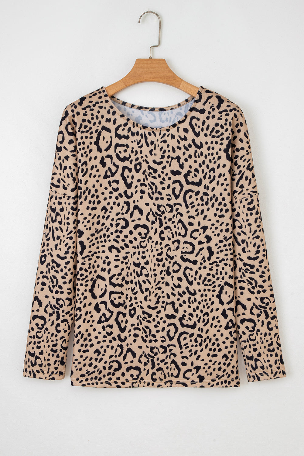 Leopard Batwing Long Sleeve Top