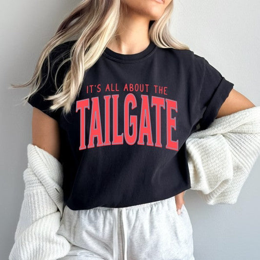 Football Neon Tailgate Comfort Color Graphic Tee