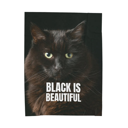 Black is Beautiful Velveteen Plush Blanket