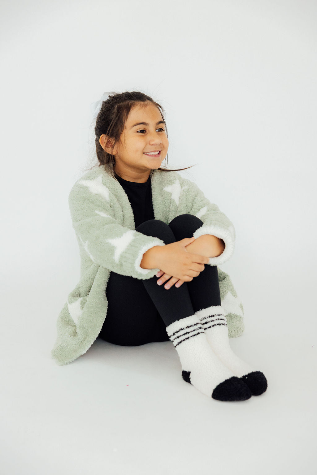 Sage/Coconut Star Cozy Cardigan