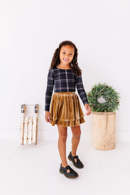Carmel Velvet | 2-Tiered SKORT