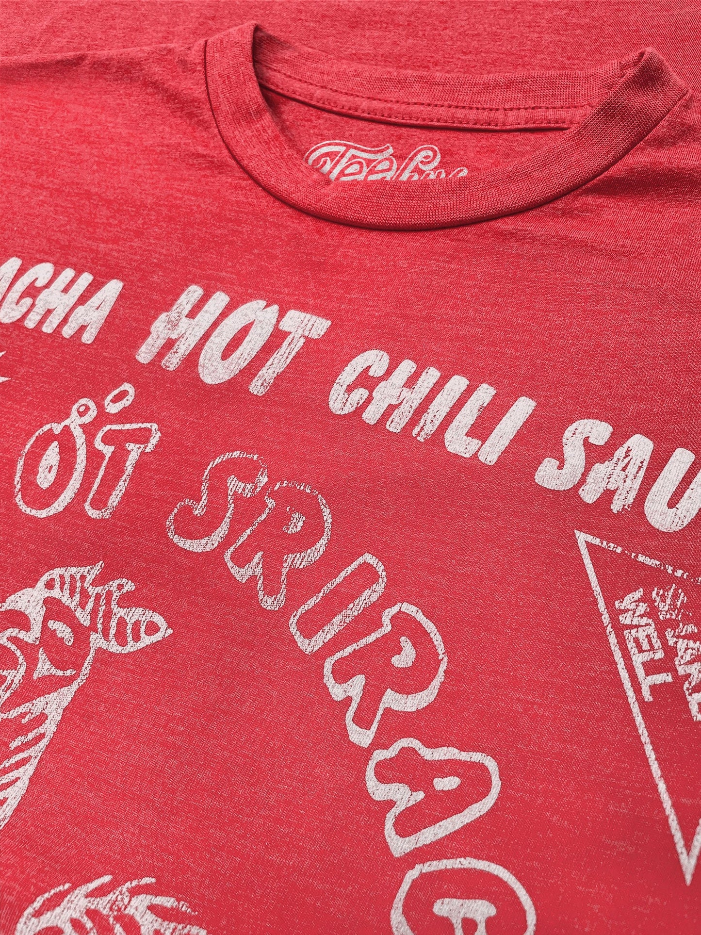 Sriracha Label T-Shirt - Red