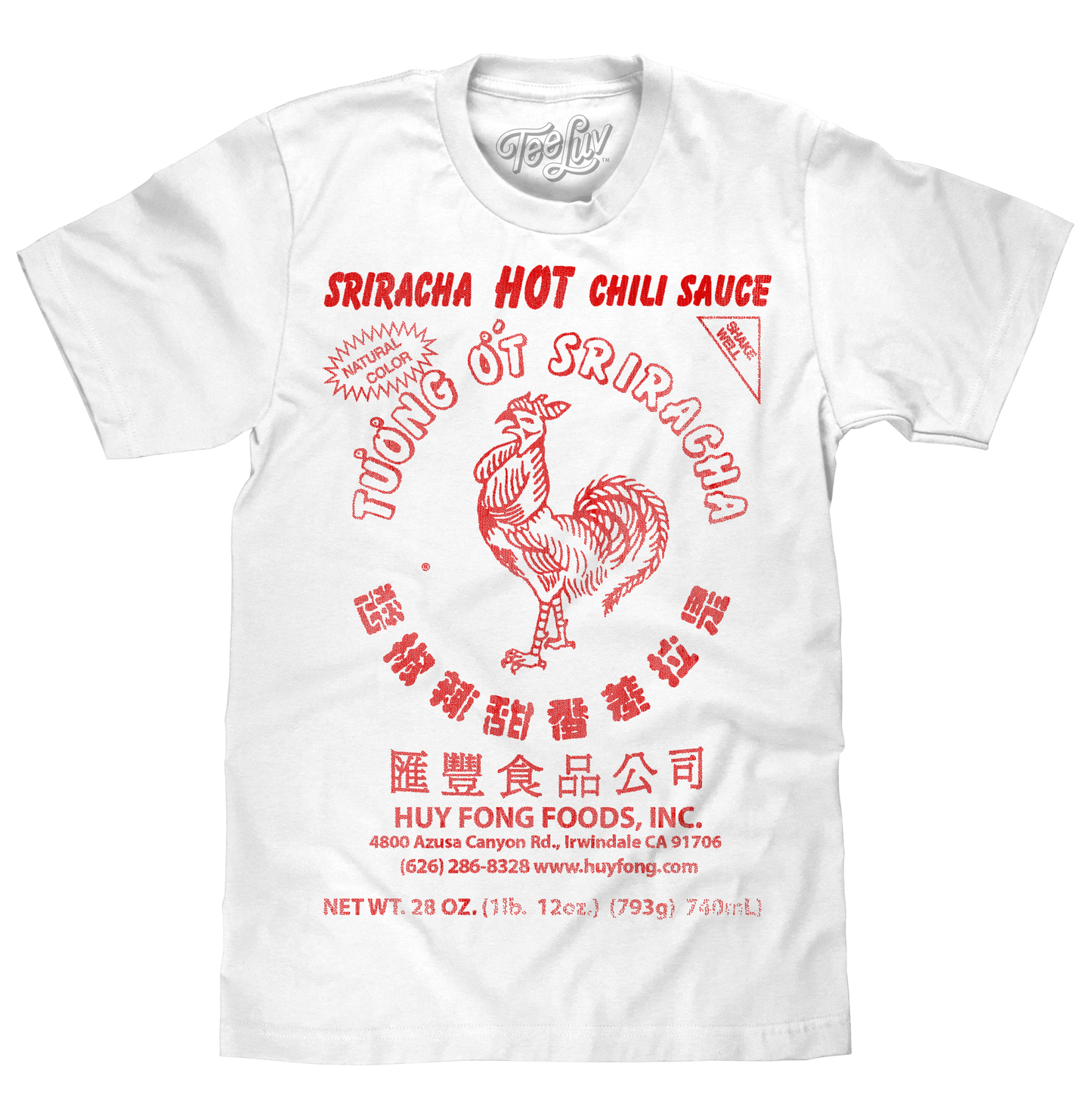 Sriracha Label T-Shirt - White