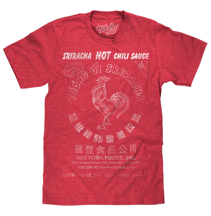 Sriracha Label T-Shirt - Red