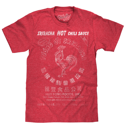Sriracha Label T-Shirt - Red
