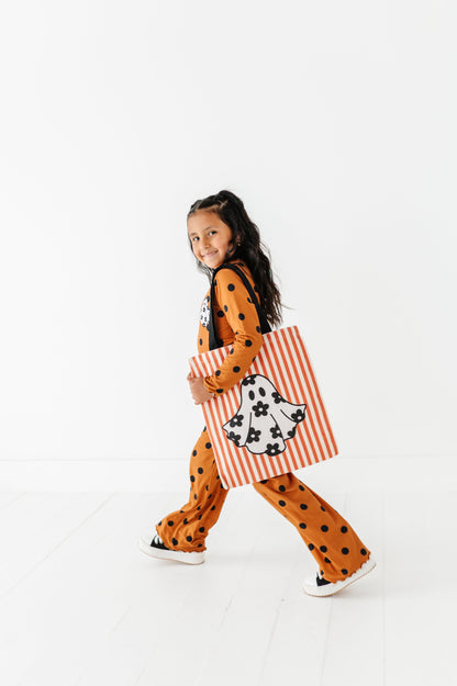 FLORAL GHOSTIE STRIPE | Trick-or-Treat Bag