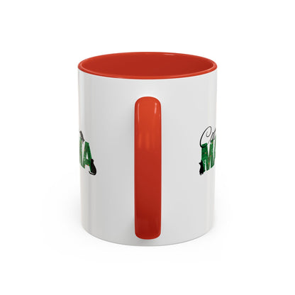 Christmas Cat Mama Accent Coffee Mug (11, 15oz)