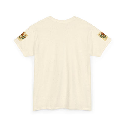 Vintage Botanical Unisex Heavy Cotton Tee, Floral Graphic Tee, Casual Summer Shirt, Gift for Nature Lovers, Eco-Friendly Apparel