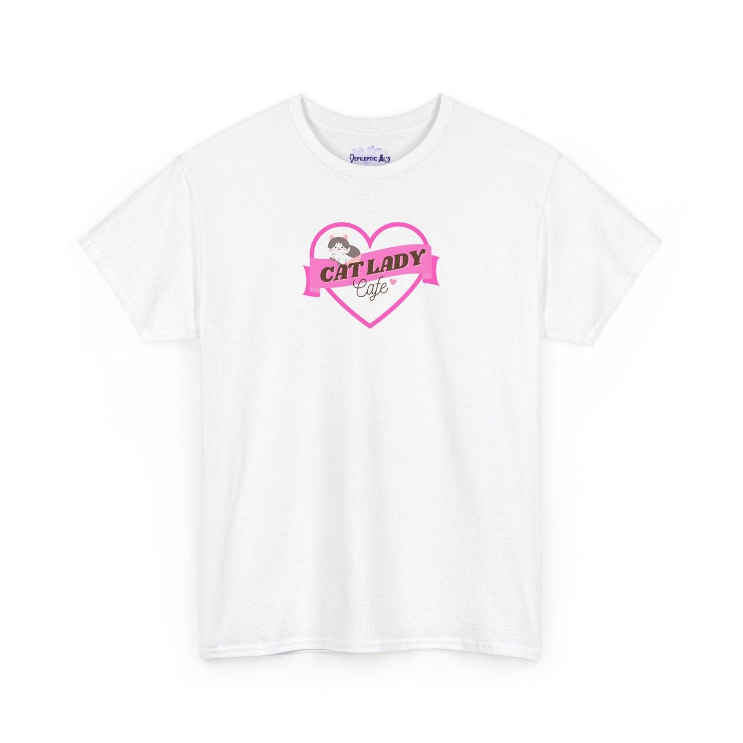 Cat Lady Cafe Unisex Heavy Cotton Tee
