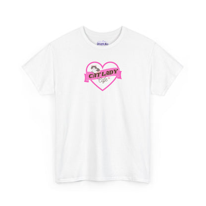 Cat Lady Cafe Unisex Heavy Cotton Tee