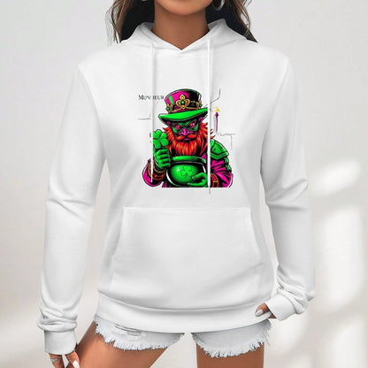 St. Patrick's Day Collection Munsieur Cotton Women's Leprechaun Mafia Boss "Uncle Ron" Sweater with Pocket