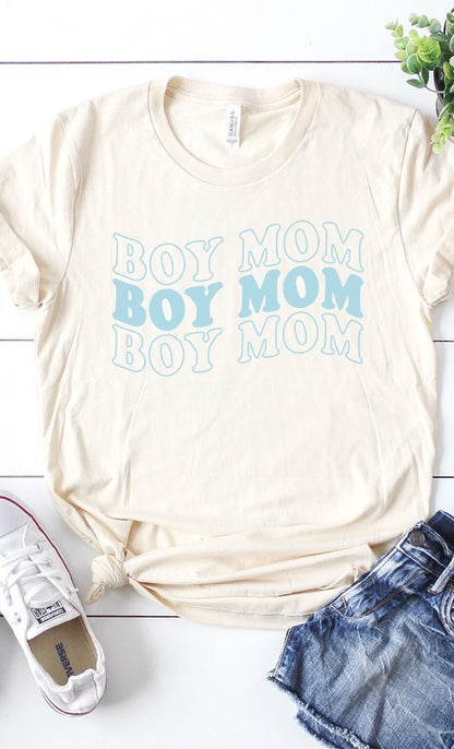 Retro Boy Mom Graphic Tee - Aaria Tees