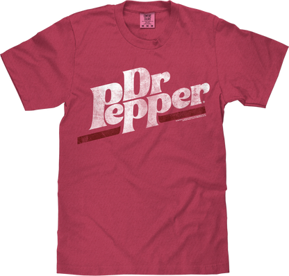Tee Luv x Comfort Colors Distressed Dr Pepper Logo T-Shirt - Brick Red