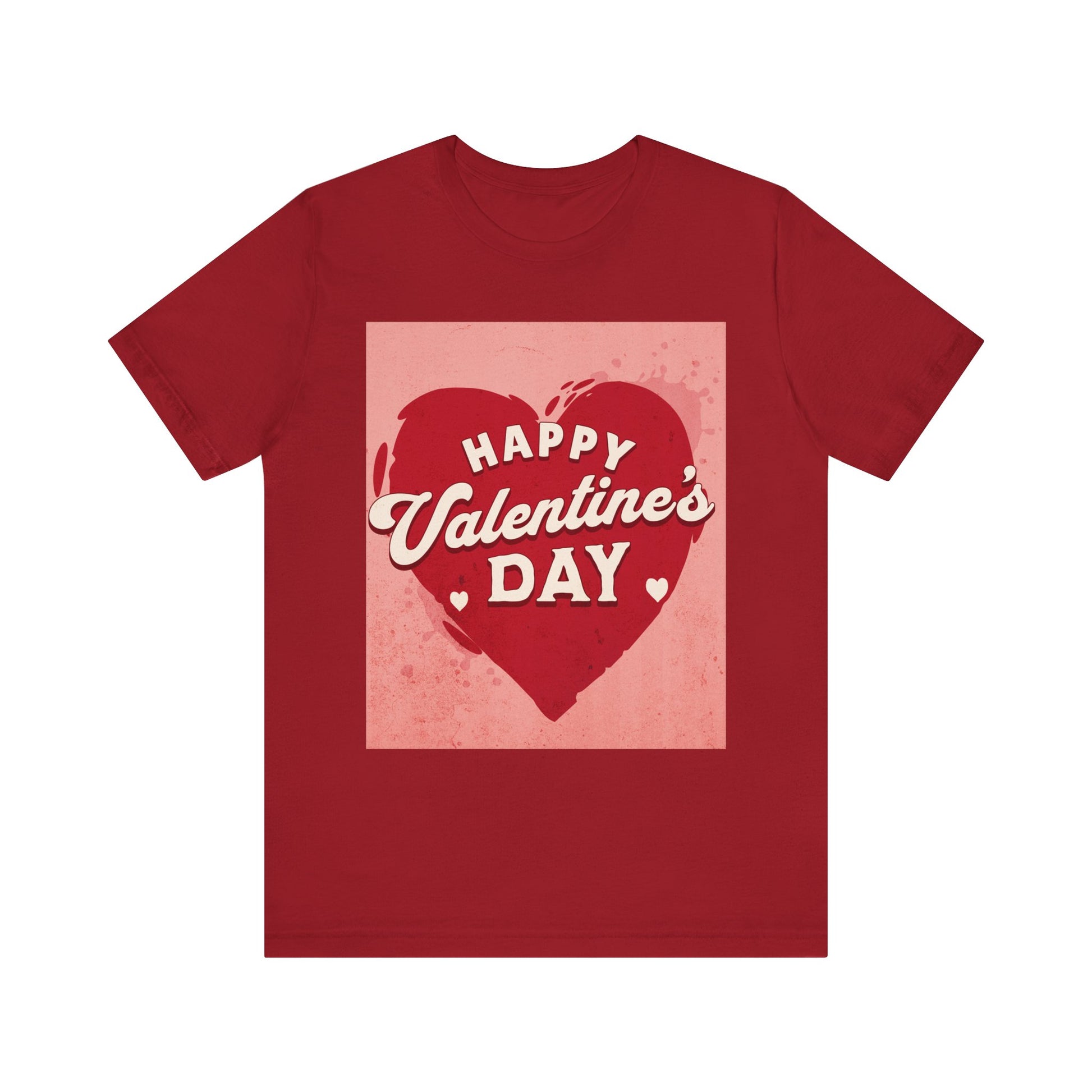 Happy Valentine's Day Jersey Short Sleeve Tee - Aaria Tees